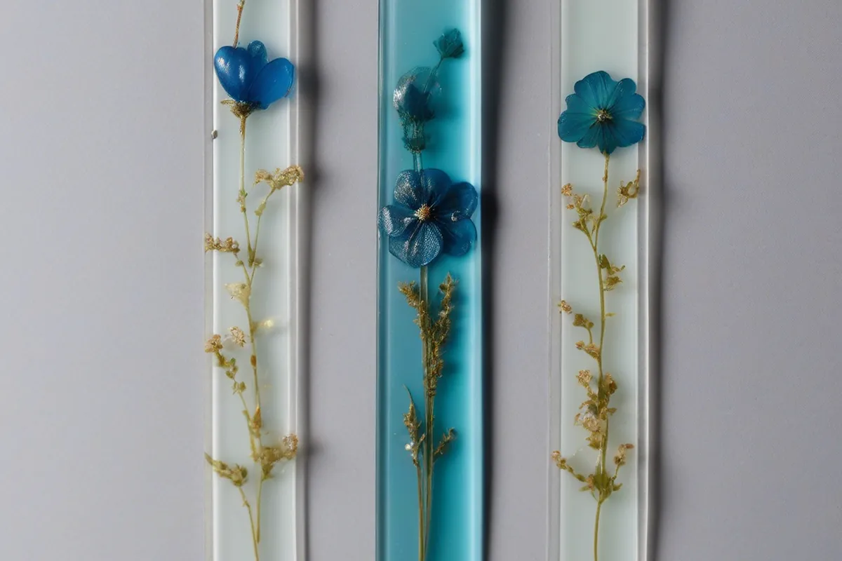 Epoxy resin bookmarks with pressed flowers